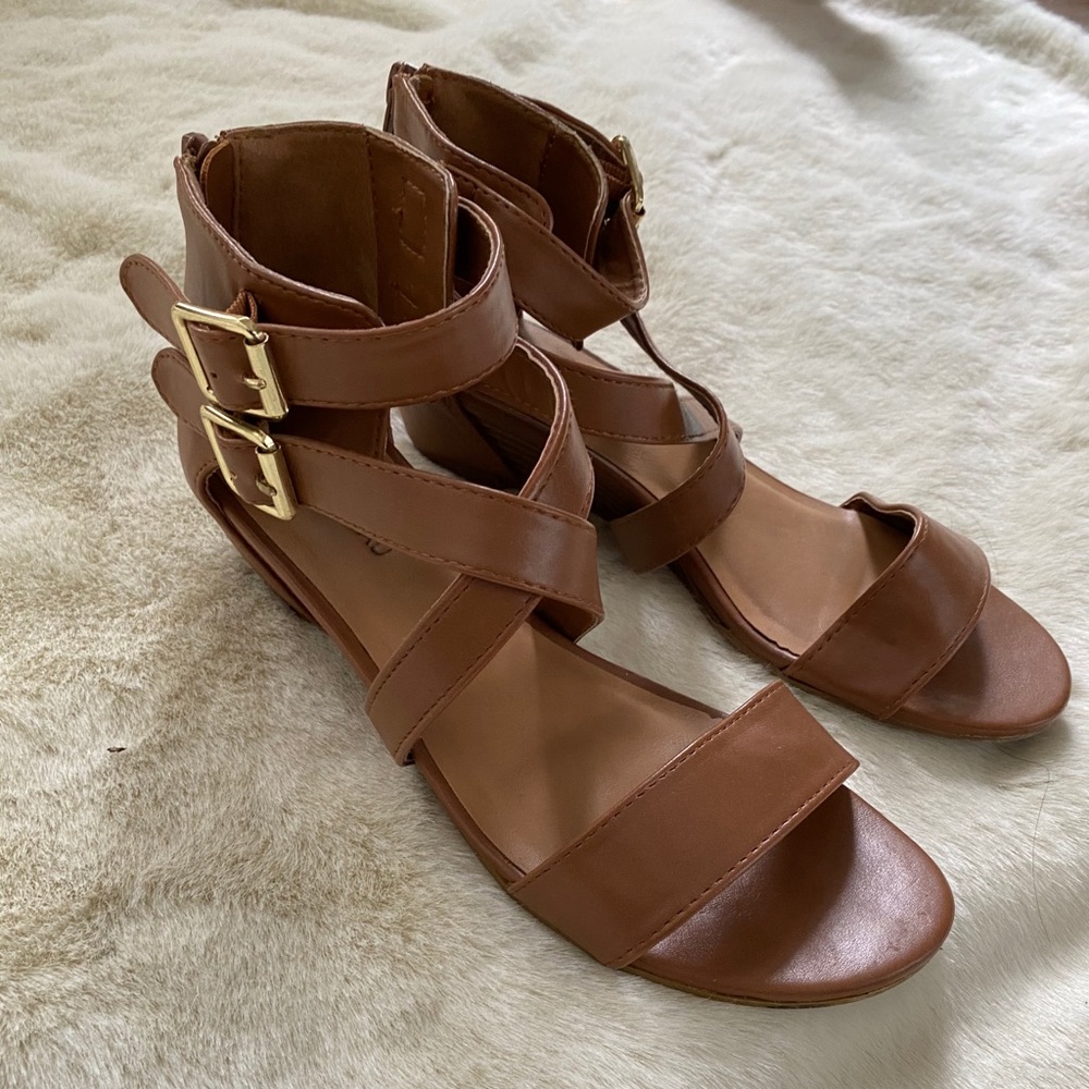 Brown strapy sandals
